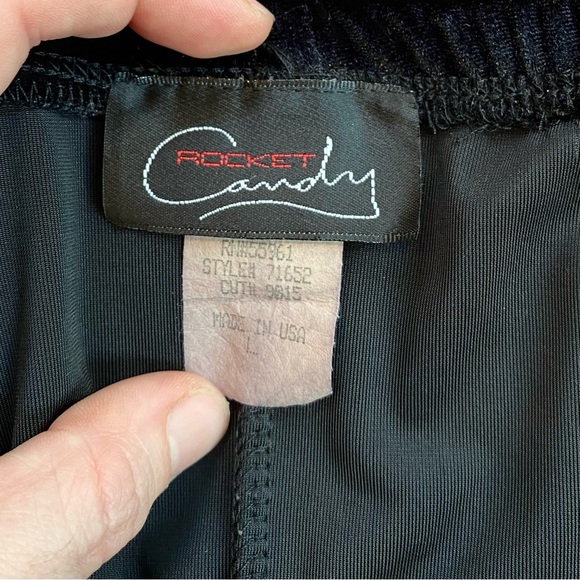 Vintage 90’s Rocket Candy Asymmetrical Velvet Witchy Gothic Dress w/ Mesh Trim - Picture 10 of 10